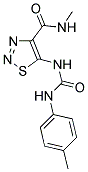 N-METHYL-5-({[(4-METHYLPHENYL)AMINO]CARBONYL}AMINO)-1,2,3-THIADIAZOLE-4-CARBOXAMIDE Struktur