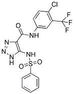 N-[4-CHLORO-3-(TRIFLUOROMETHYL)PHENYL]-5-[(PHENYLSULFONYL)AMINO]-1H-1,2,3-TRIAZOLE-4-CARBOXAMIDE Struktur