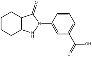 3-(3-OXO-1,3,4,5,6,7-HEXAHYDRO-2H-INDAZOL-2-YL)BENZENECARBOXYLIC ACID Struktur