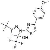 3-TERT-BUTYL-1-[4-(4-METHOXYPHENYL)-1,3-THIAZOL-2-YL]-5-(TRIFLUOROMETHYL)-4,5-DIHYDRO-1H-PYRAZOL-5-OL Struktur