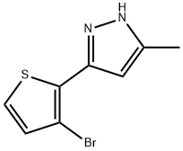 3-(3-BROMO-2-THIENYL)-5-METHYL-1H-PYRAZOLE Struktur