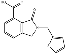 3-OXO-2-THIOPHEN-2-YLMETHYL-2,3-DIHYDRO-1H-ISOINDOLE-4-CARBOXYLIC ACID Struktur