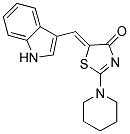 (5Z)-5-(1H-INDOL-3-YLMETHYLENE)-2-PIPERIDIN-1-YL-1,3-THIAZOL-4(5H)-ONE Struktur