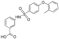 3-[4-(2-METHYLPHENOXY)PHENYLSULFONAMIDO]BENZOIC ACID Struktur