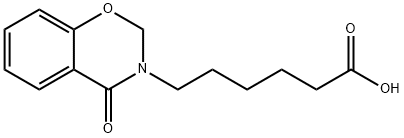 6-(4-OXO-4 H-BENZO[ E ][1,3]OXAZIN-3-YL)-HEXANOIC ACID Struktur