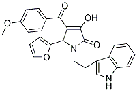 5-(2-FURYL)-3-HYDROXY-1-[2-(1H-INDOL-3-YL)ETHYL]-4-(4-METHOXYBENZOYL)-1,5-DIHYDRO-2H-PYRROL-2-ONE Struktur