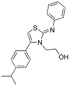 2-[(2Z)-4-(4-ISOPROPYLPHENYL)-2-(PHENYLIMINO)-1,3-THIAZOL-3(2H)-YL]ETHANOL Struktur