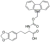 (S)-4-BENZO[1,3]DIOXOL-5-YL-2-(9H-FLUOREN-9-YLMETHOXYCARBONYLAMINO)-BUTYRIC ACID Struktur