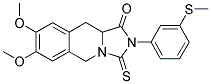 7,8-DIMETHOXY-2-[3-(METHYLTHIO)PHENYL]-3-THIOXO-2,3,10,10A-TETRAHYDROIMIDAZO[1,5-B]ISOQUINOLIN-1(5H)-ONE Struktur