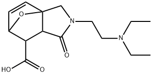 3-(2-DIETHYLAMINO-ETHYL)-4-OXO-10-OXA-3-AZA-TRICYCLO[5.2.1.0(1,5)]DEC-8-ENE-6-CARBOXYLIC ACID Struktur