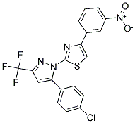 2-[5-(4-CHLOROPHENYL)-3-(TRIFLUOROMETHYL)-1H-PYRAZOL-1-YL]-4-(3-NITROPHENYL)-1,3-THIAZOLE Struktur