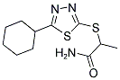 2-[(5-CYCLOHEXYL-1,3,4-THIADIAZOL-2-YL)SULFANYL]PROPANAMIDE Struktur