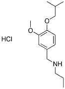 N-(4-ISOBUTOXY-3-METHOXYBENZYL)-N-PROPYLAMINE HYDROCHLORIDE Struktur