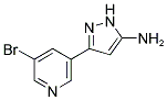 5-(5-BROMO-PYRIDIN-3-YL)-2H-PYRAZOL-3-YLAMINE Struktur