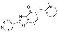 6-(2-METHYLBENZYL)-2-PYRIDIN-4-YL[1,3]OXAZOLO[5,4-D]PYRIMIDIN-7(6H)-ONE Struktur