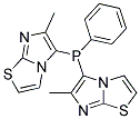 6-METHYL-5-[(6-METHYLIMIDAZO[2,1-B][1,3]THIAZOL-5-YL)(PHENYL)PHOSPHINO]IMIDAZO[2,1-B][1,3]THIAZOLE Struktur