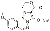 SODIUM 4-(ETHOXYCARBONYL)-1-{[(1Z)-(4-METHOXYPHENYL)METHYLENE]AMINO}-1H-1,2,3-TRIAZOL-5-OLATE Struktur