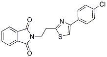 2-{2-[4-(4-CHLOROPHENYL)-1,3-THIAZOL-2-YL]ETHYL}-1H-ISOINDOLE-1,3(2H)-DIONE Struktur