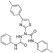 N~1~-(4-METHYLPHENYL)-1-[4-(4-METHYLPHENYL)-1,3-THIAZOL-2-YL]-N~2~-PHENYL-1,2-HYDRAZINEDICARBOXAMIDE Struktur