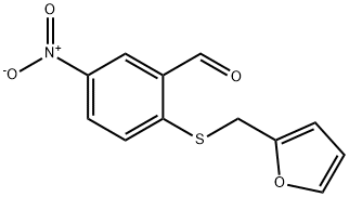 2-(FURFURYLTHIO)-5-NITROBENZALDEHYDE Struktur