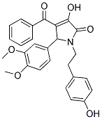 4-BENZOYL-5-(3,4-DIMETHOXYPHENYL)-3-HYDROXY-1-(4-HYDROXYPHENETHYL)-1H-PYRROL-2(5H)-ONE Struktur