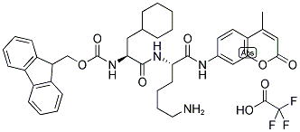 7-((9-FLUORENYLMETHOXYCARBONYL)CYCLOHEXYLALANYLLYSYL)AMINO-4-METHYLCOUMARIN TRIFLUOROACETATE SALT Struktur