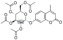 4-METHYLUMBELLIFERYL 2,3,4,6-TETRA-O-ACETYL-ALPHA-D-GLUCOPYRANOSIDE Struktur