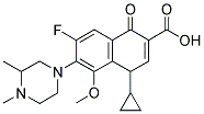 4-CYCLOPROPYL-6-(3,4-DIMETHYL-PIPERAZIN-1-YL)-7-FLUORO-5-METHOXY-1-OXO-1,4-DIHYDRO-NAPHTHALENE-2-CARBOXYLIC ACID Struktur