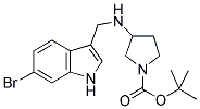 3-[(6-BROMO-1H-INDOL-3-YLMETHYL)-AMINO]-PYRROLIDIN-1-CARBOXYLIC ACID TERT-BUTYL ESTER Struktur