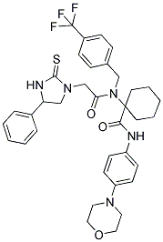 N-(4-MORPHOLINOPHENYL)-1-(2-(4-PHENYL-2-THIOXOIMIDAZOLIDIN-1-YL)-N-(4-(TRIFLUOROMETHYL)BENZYL)ACETAMIDO)CYCLOHEXANECARBOXAMIDE Struktur