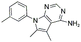 5,6-DIMETHYL-7-(3-METHYLPHENYL)-7H-PYRROLO[2,3-D]PYRIMIDIN-4-AMINE Struktur