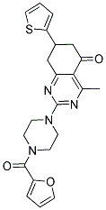 2-[4-(2-FUROYL)-1-PIPERAZINYL]-4-METHYL-7-(2-THIENYL)-7,8-DIHYDRO-5(6H)-QUINAZOLINONE Struktur