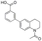 3-(1-ACETYL-1,2,3,4-TETRAHYDROQUINOLIN-6-YL)BENZOIC ACID Struktur