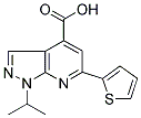 1-ISOPROPYL-6-THIEN-2-YL-1H-PYRAZOLO[3,4-B]PYRIDINE-4-CARBOXYLIC ACID Struktur