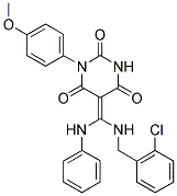 5-{(Z)-ANILINO[(2-CHLOROBENZYL)AMINO]METHYLIDENE}-1-(4-METHOXYPHENYL)-2,4,6(1H,3H)-PYRIMIDINETRIONE Struktur