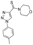 4-{[1-(4-METHYLPHENYL)-1H-1,2,3-TRIAZOL-4-YL]CARBONOTHIOYL}MORPHOLINE Struktur