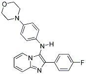 2-(4-FLUOROPHENYL)-N-(4-MORPHOLIN-4-YLPHENYL)IMIDAZO[1,2-A]PYRIDIN-3-AMINE Struktur