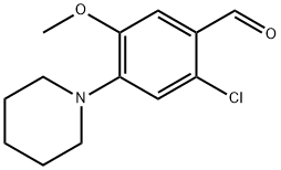 2-CHLORO-5-METHOXY-4-PIPERIDIN-1-YL-BENZALDEHYDE Struktur