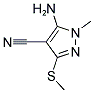 5-AMINO-1-METHYL-3-(METHYLTHIO)-1H-PYRAZOLE-4-CARBONITRILE Struktur