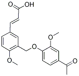 (2E)-3-(3-[(4-ACETYL-2-METHOXYPHENOXY)METHYL]-4-METHOXYPHENYL)-2-PROPENOIC ACID Struktur