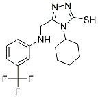 4-CYCLOHEXYL-5-([[3-(TRIFLUOROMETHYL)PHENYL]AMINO]METHYL)-4H-1,2,4-TRIAZOLE-3-THIOL Struktur