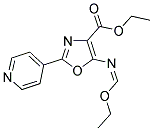 ETHYL 5-{[(1Z)-ETHOXYMETHYLENE]AMINO}-2-PYRIDIN-4-YL-1,3-OXAZOLE-4-CARBOXYLATE Struktur