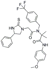 N-(4-METHOXYPHENYL)-2-METHYL-2-(2-(4-PHENYL-2-THIOXOIMIDAZOLIDIN-1-YL)-N-(4-(TRIFLUOROMETHYL)BENZYL)ACETAMIDO)PROPANAMIDE Struktur