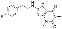 8-{[2-(4-FLUOROPHENYL)ETHYL]AMINO}-1,3-DIMETHYL-3,7-DIHYDRO-1H-PURINE-2,6-DIONE Struktur