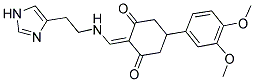 5-(3,4-DIMETHOXYPHENYL)-2-({[2-(1H-IMIDAZOL-4-YL)ETHYL]AMINO}METHYLENE)CYCLOHEXANE-1,3-DIONE Struktur