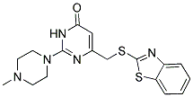 6-[(1,3-BENZOTHIAZOL-2-YLTHIO)METHYL]-2-(4-METHYLPIPERAZIN-1-YL)PYRIMIDIN-4(3H)-ONE Struktur