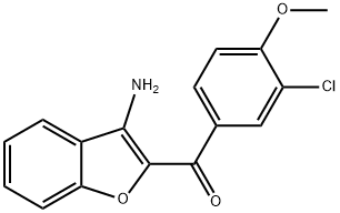 (3-AMINO-1-BENZOFURAN-2-YL)(3-CHLORO-4-METHOXYPHENYL)METHANONE Struktur