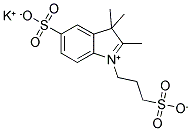 2,3,3-TRIMETHYL-1-(3-SULFONATOPROPYL)-INDOLINIUM-5-SULFONIC ACID, POTASSIUM SALT Struktur