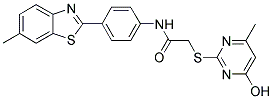 2-[(4-HYDROXY-6-METHYLPYRIMIDIN-2-YL)THIO]-N-[4-(6-METHYL-1,3-BENZOTHIAZOL-2-YL)PHENYL]ACETAMIDE Struktur