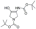 3-TERT-BUTOXYCARBONYLAMINO-4-HYDROXY-2,5-DIHYDRO-PYRROLE-1-CARBOXYLIC ACID TERT-BUTYL ESTER Struktur